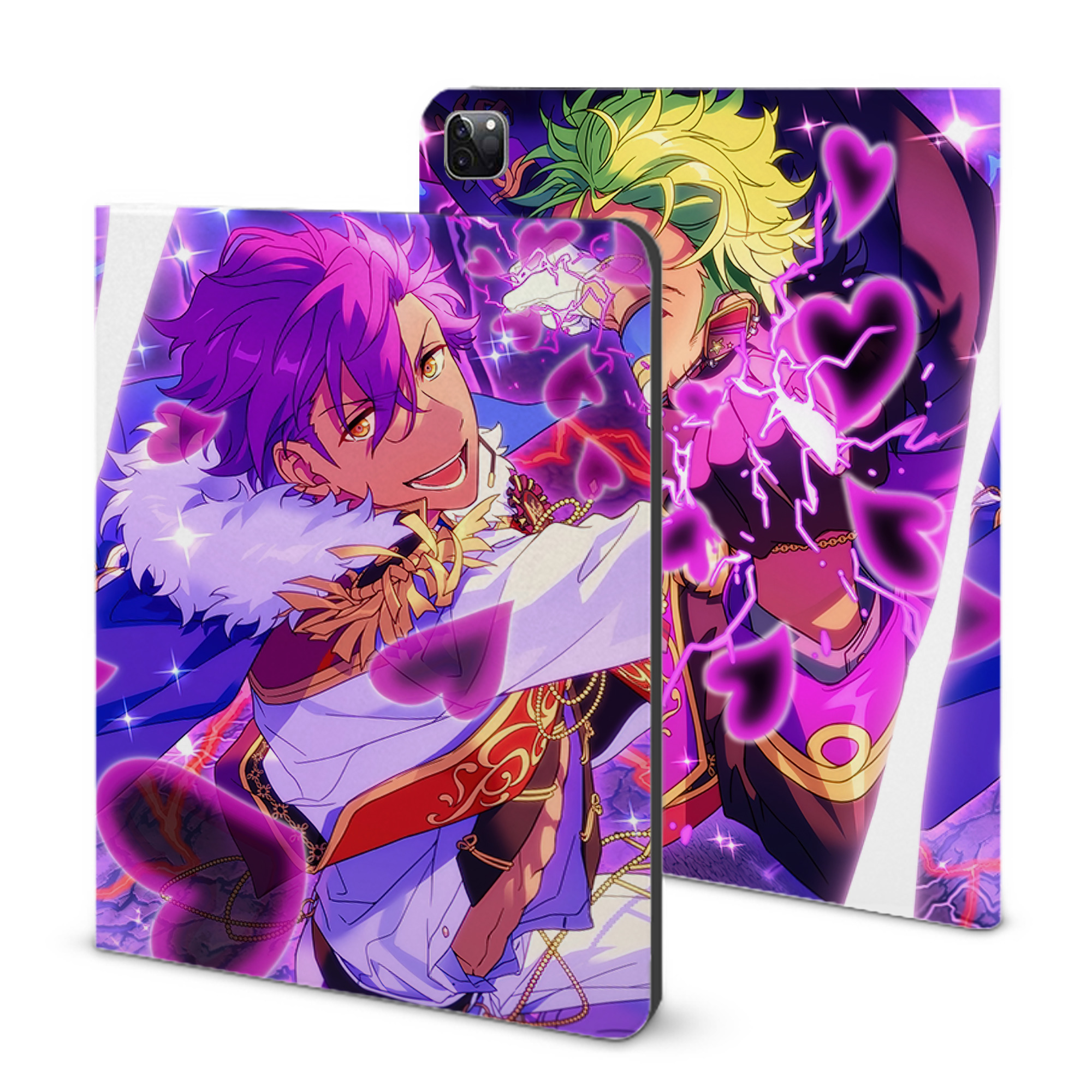 （画像用） あんさんぶるスターズ! Ensemble Stars IPad ケース ブック型 PUレザー TPU 耐衝撃 軽量 薄型 ペン収納なし 全面保護 IPad 各モデル対応